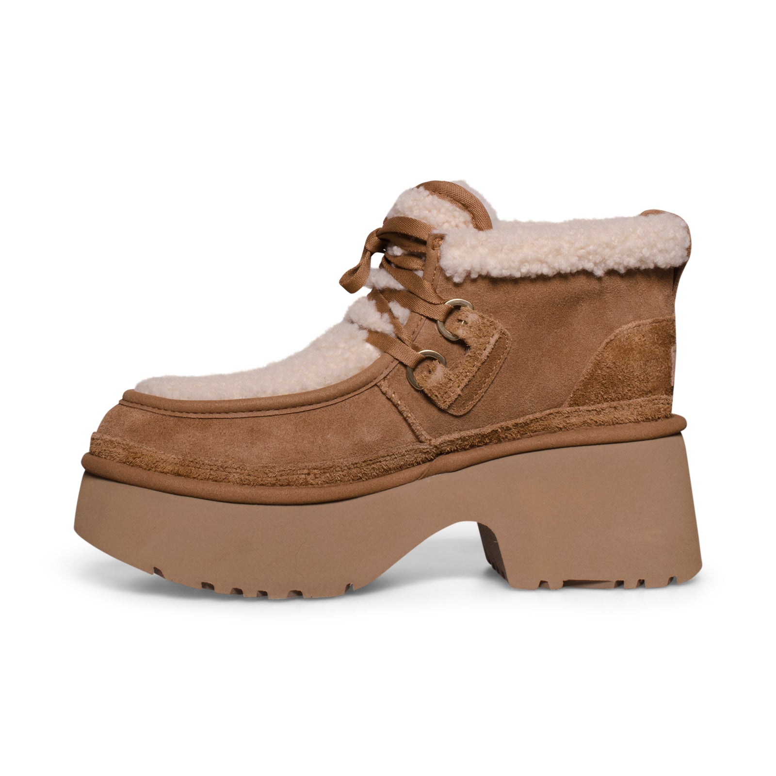 UGG Classic New Heights Lace Up Chestnut Boots - Women's