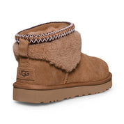 UGG Classic Ultra Mini Maxi Curly Chestnut Boots - Women's