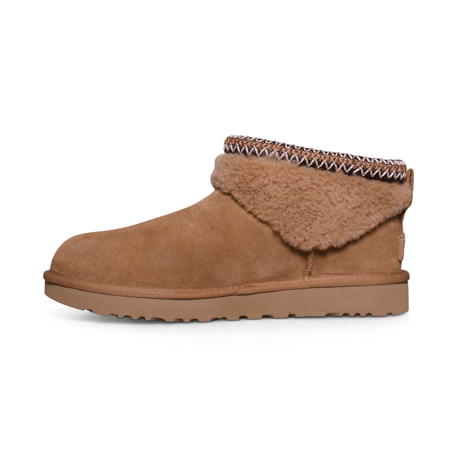 UGG Classic Ultra Mini Maxi Curly Chestnut Boots - Women's