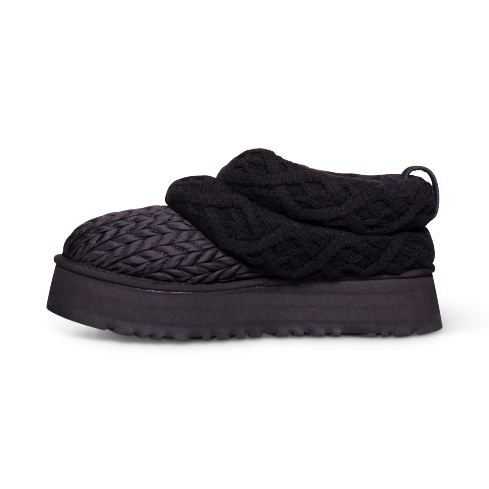 UGG Tazz Villa Knit Black Slippers - Women's
