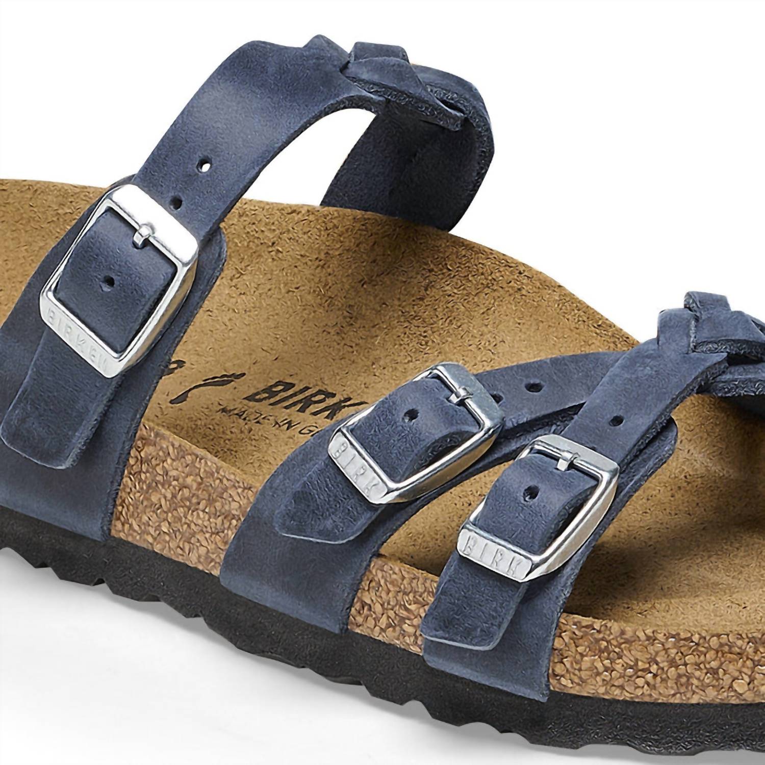 Women's Franca Oiled Leather Sandals In Navy