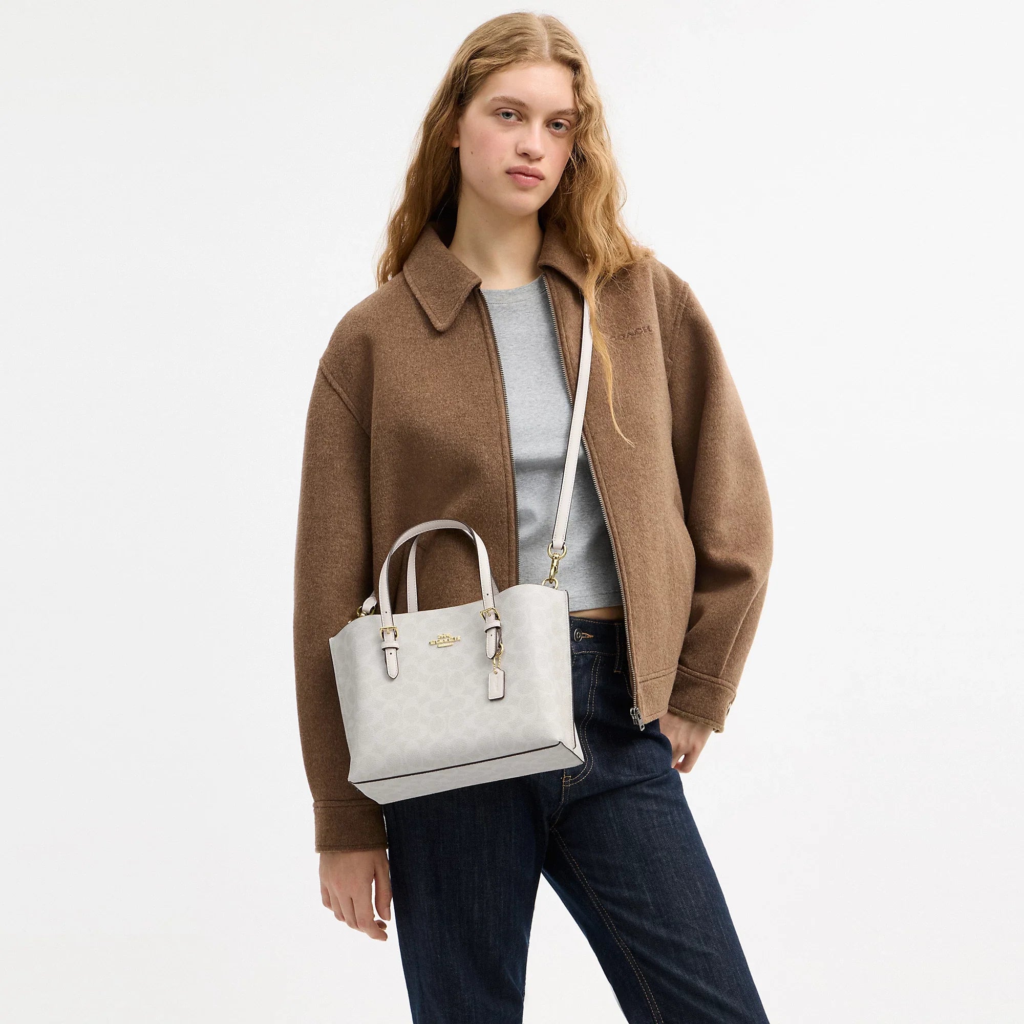 Coach Outlet Mollie Tote Bag 25 In Signature Canvas