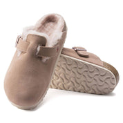 Women's Boston Fur Shearling Clog In Light Rose