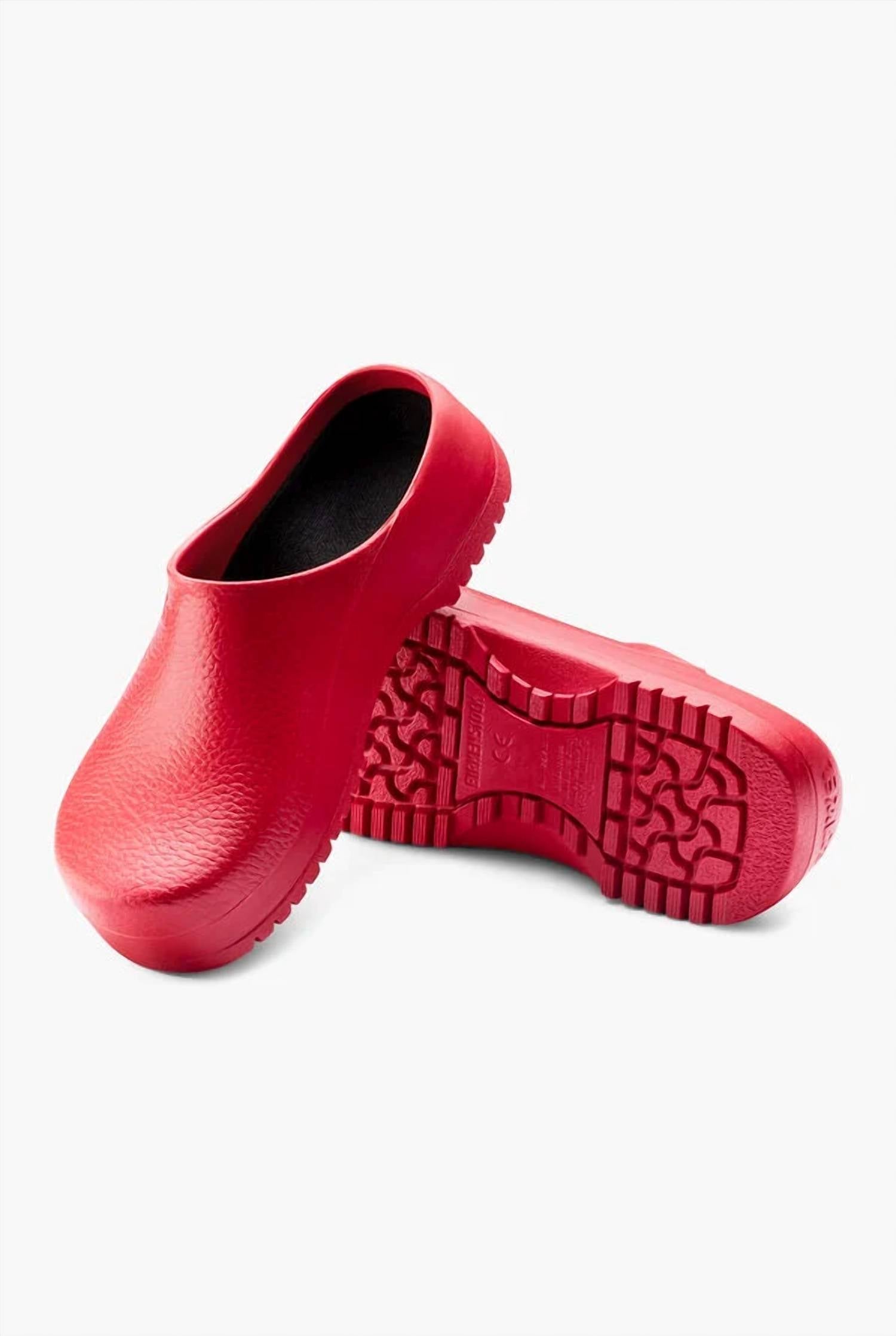 Women's Super Birki Backless Clogs In Red