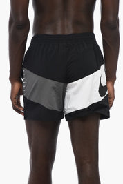 Boxer Swim Trunks Color Block with 2 Pockets