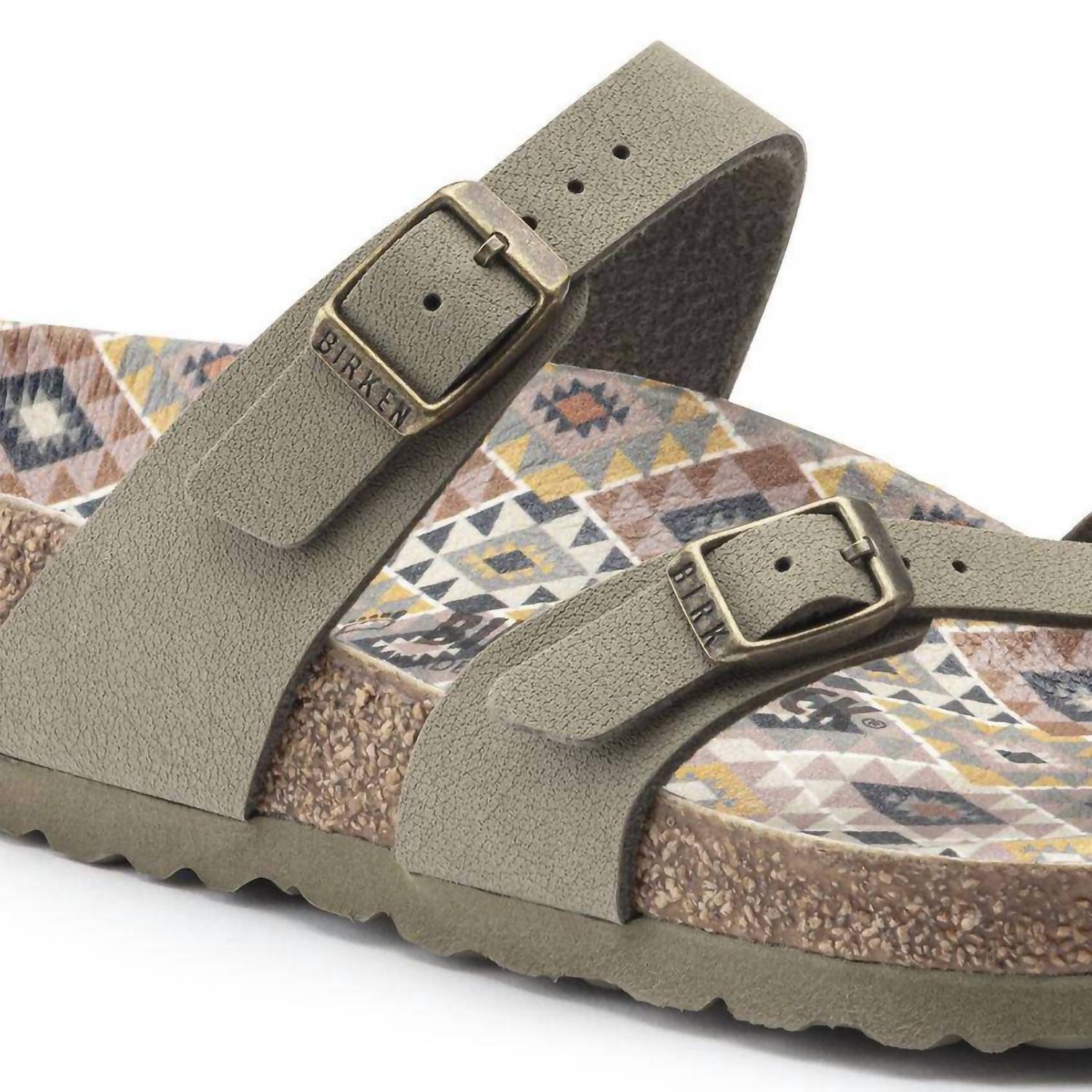 Women's Mayari Ethnoflor Sandal In Khaki Vegan