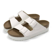 Women's Arizona Grooved Platform Papillio Sandals In White