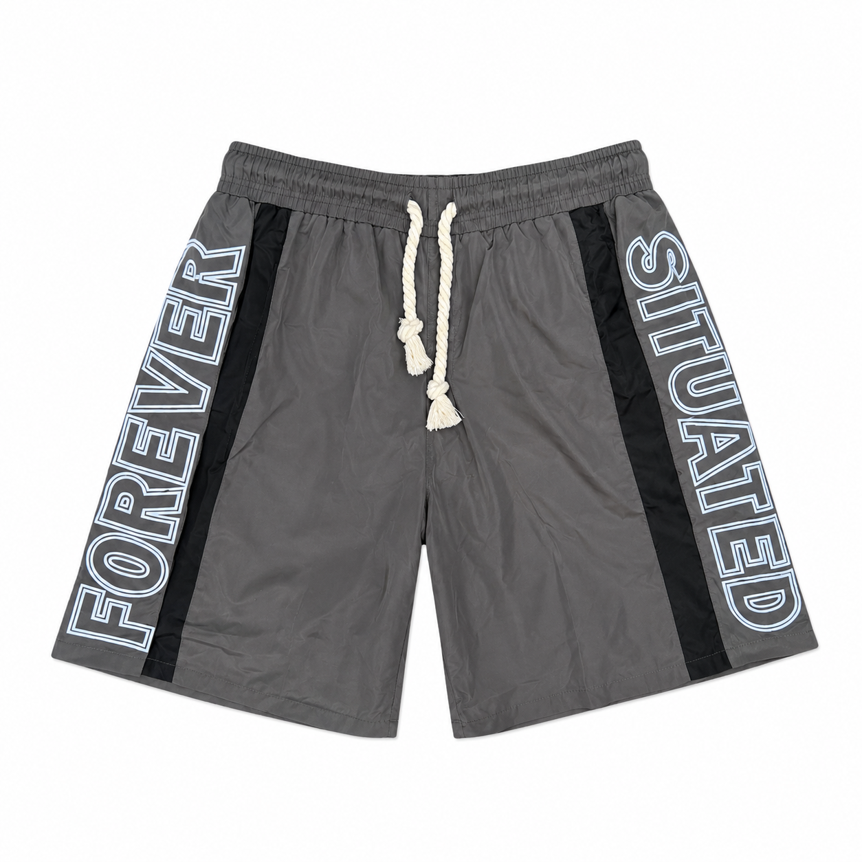 Men's Forever Situated Track Short Grey/Black trckssgsht-grey