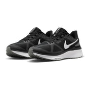 Men's Structure 25 Road Running Shoes In Black/white/dark Grey