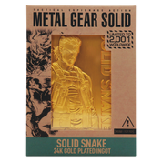 Fanattik Limited Edition Metal Gear Solid 2 24k Gold Plated Snake Ingot