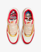 Women's Air Max 1 '87 Premium Sneakers In Sail/siren Red/sundial/metallic Silver
