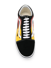 MEN'S VANS OLD SKOOL FLAME BLACK/TRUE WHITE VN0A38G1PHN
