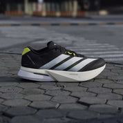 Men's Adizero Boston 13 Running Shoe - Core Black/Footwear White/Solar Yellow - Regular (D)
