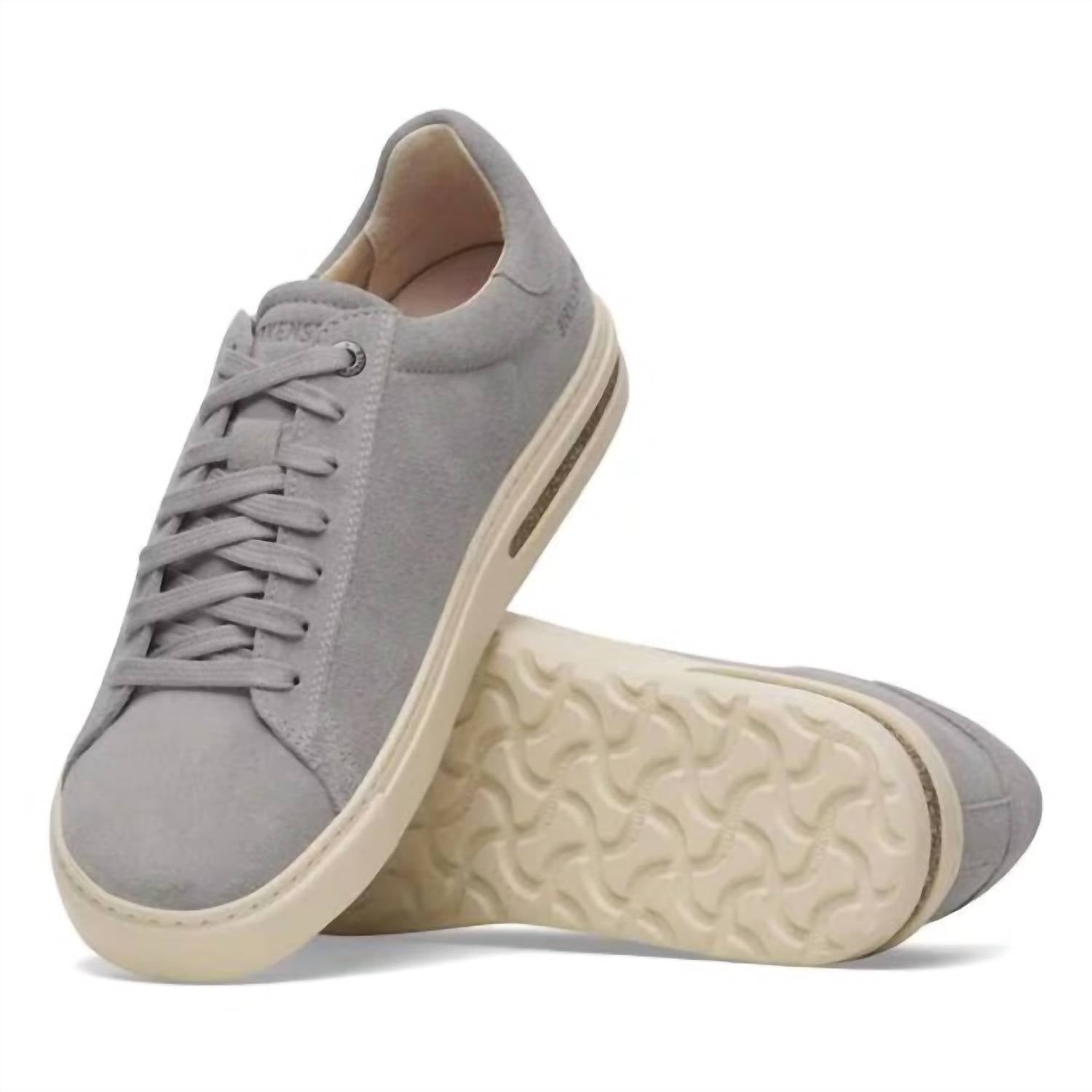 Unisex Bend Low Suede Leather Shoes In Stone Coin