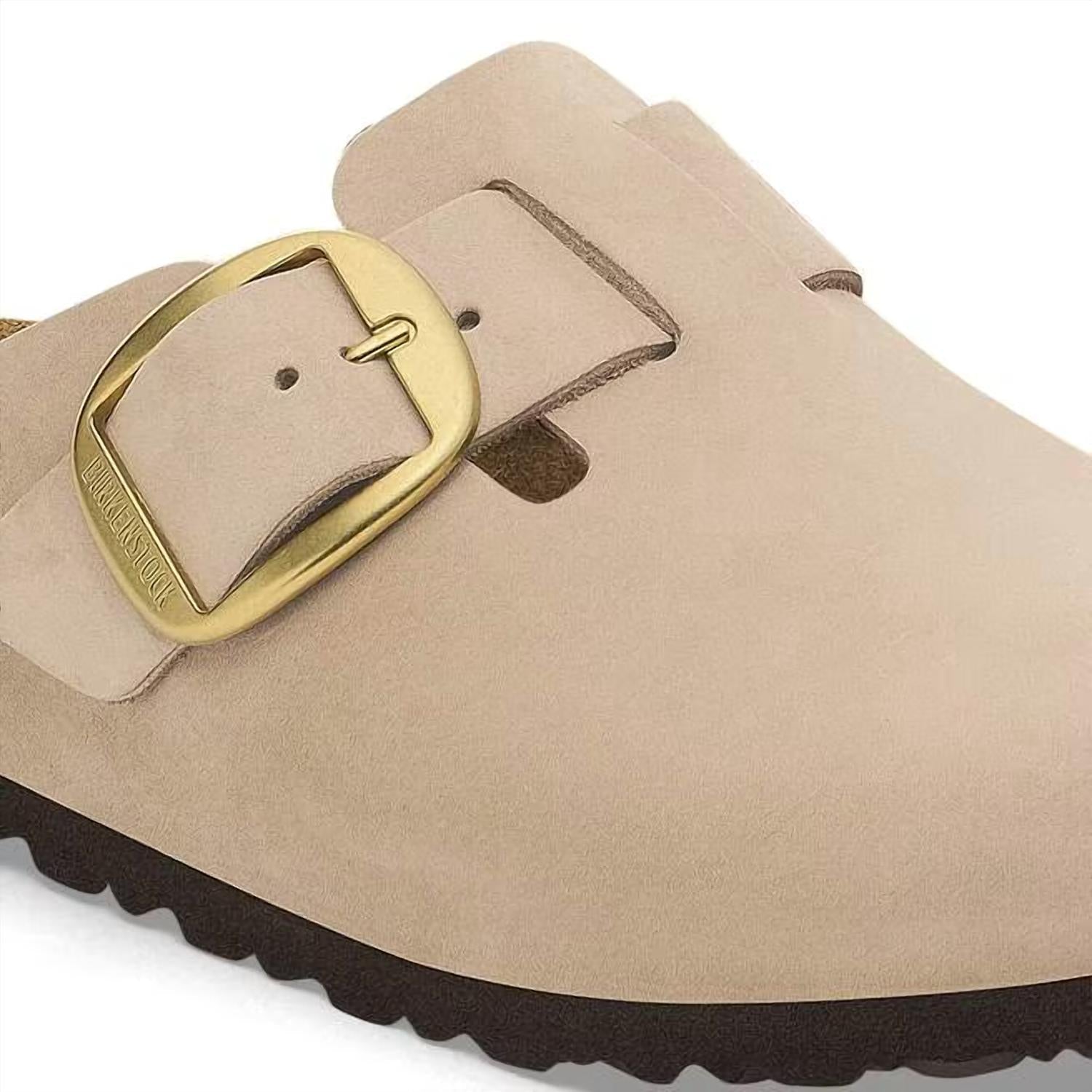 Women's Boston Big Buckle Mules In Sandcastle