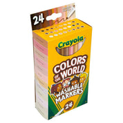 24pc Crayola Colours Of The World Fine Line Washable Markers For Kids 3+