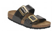 Women's Sydney Luxe Buckle Sandals In Graceful Licorice
