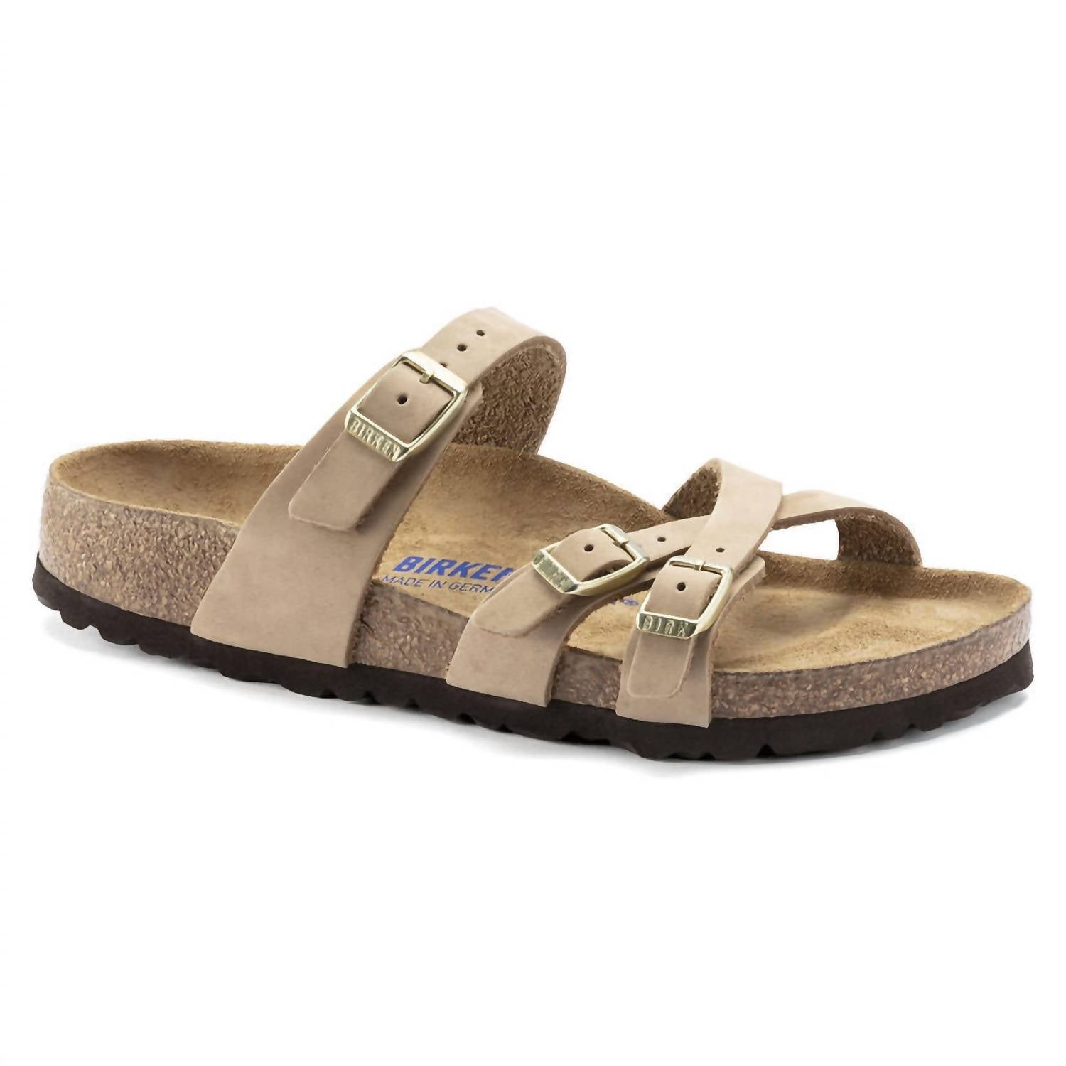 Unisex - Franca Leather Strap Sandals - Narrow In Sandcastle
