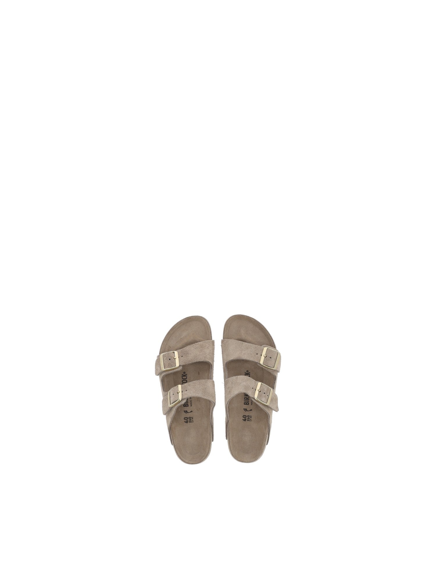 Taupe Arizona Suede Leather Slide Sandal