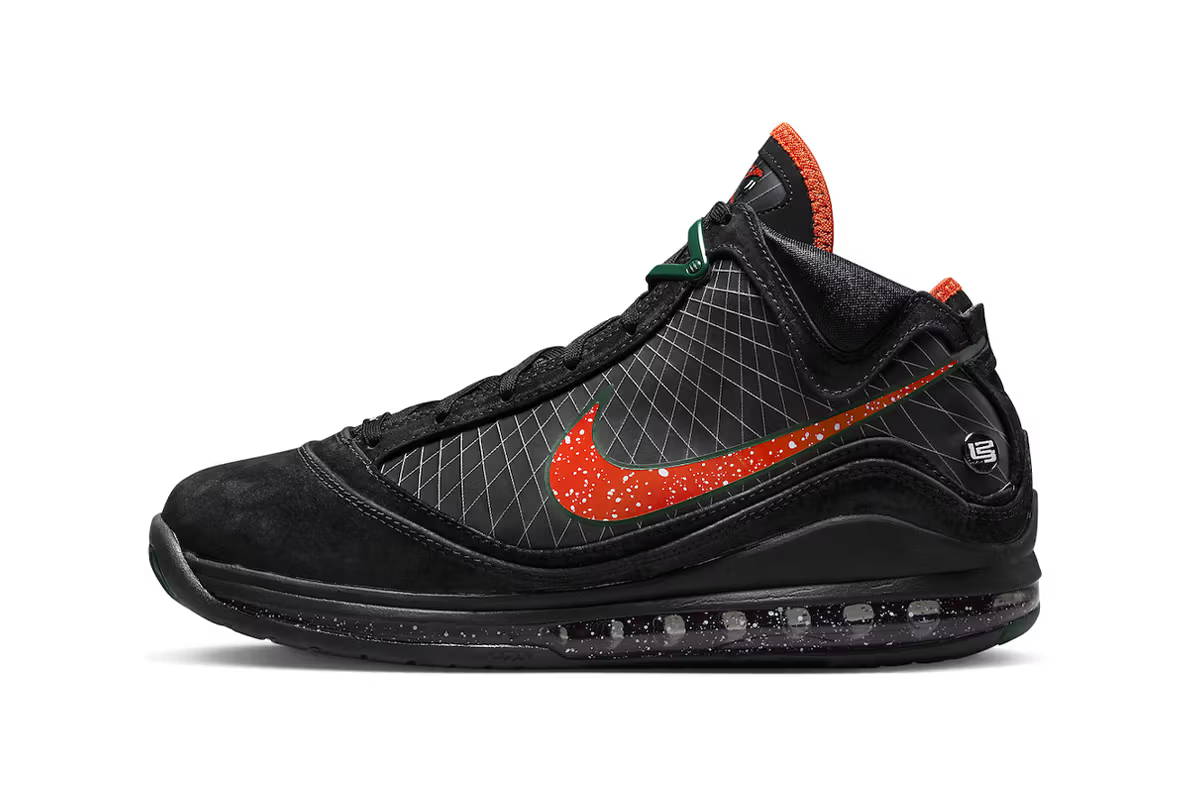 Men's Nike LeBron 7 DX8554-001 Florida A&M US 8 Black Basketball Shoes GBNC283