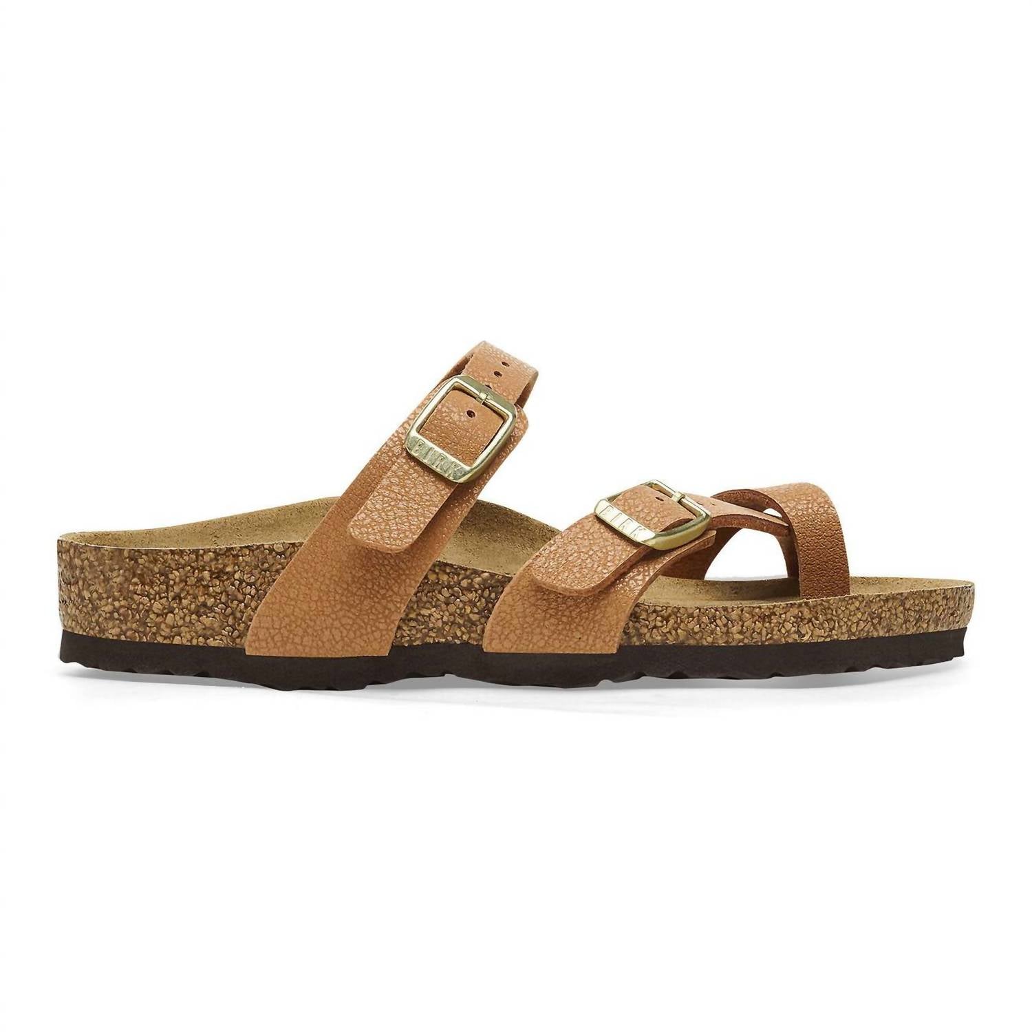 Kids Mayari Strap Sandals In Grained Pecan