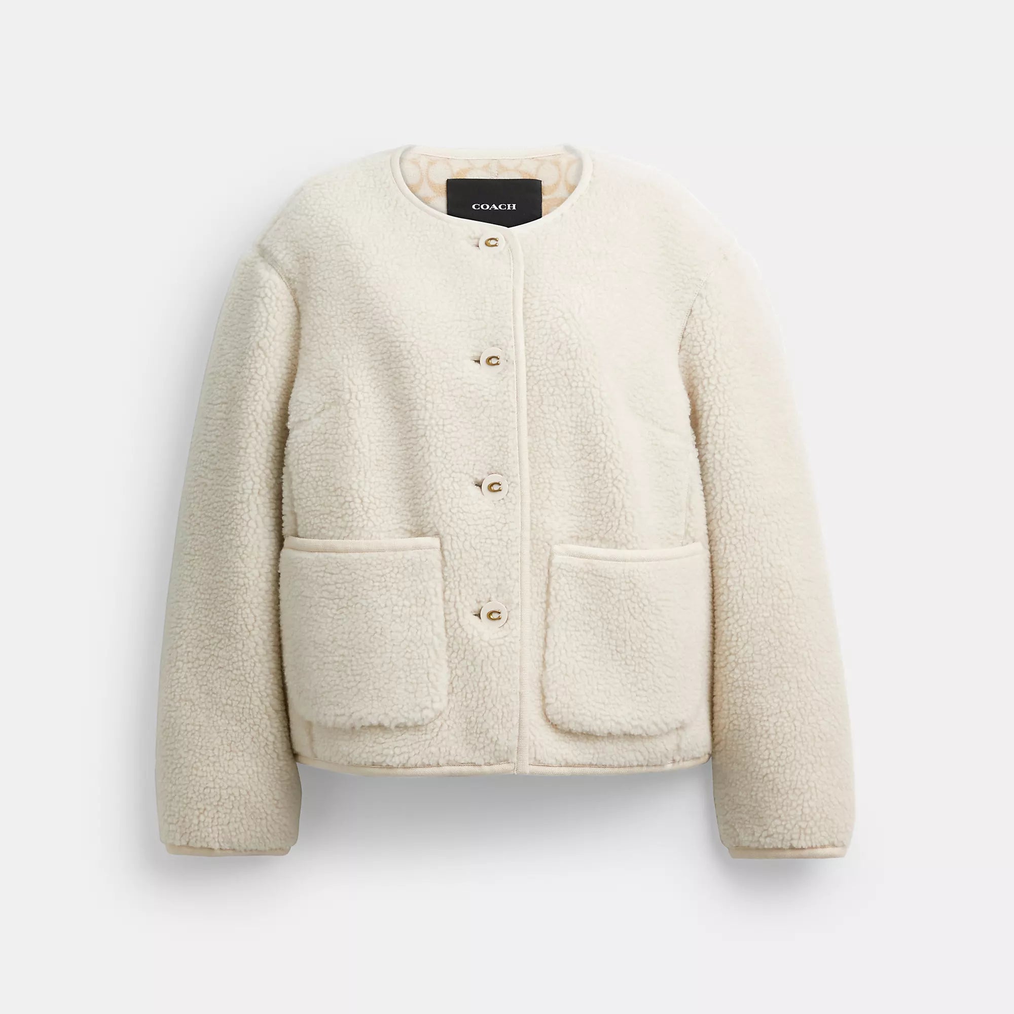 Coach Outlet Short Sherpa Cardi Jacket