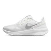 Women's Air Zoom Structure 25 Shoes In White/pure Platinum/metallic Silver
