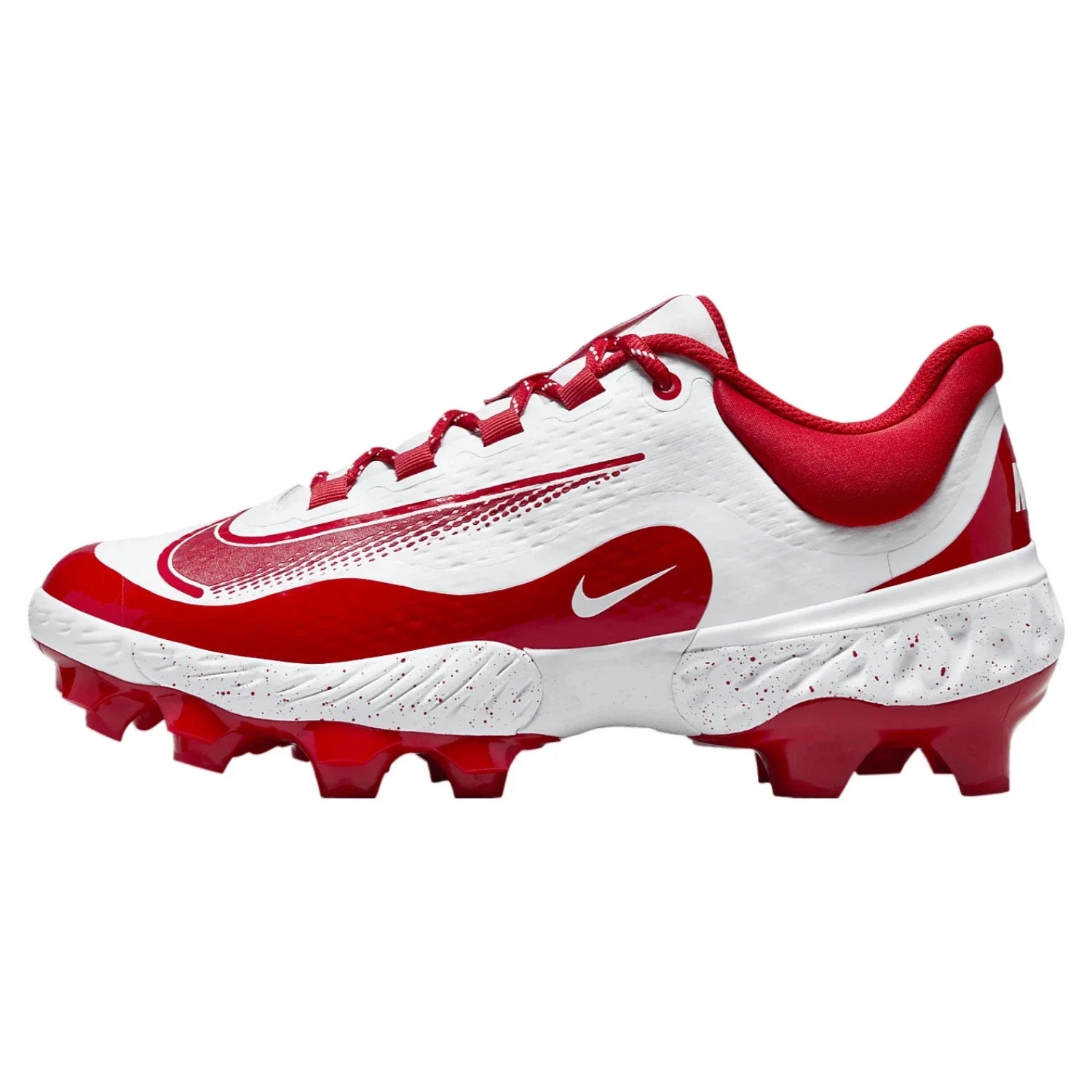 Nike Alpha Huarache Elite 4 Low MCS FD6255-105 White Baseball Cleats RHS8064