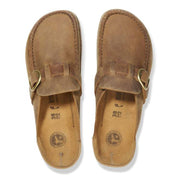 Unisex Buckley Natural Leather Oiled Clogs In Cognac