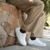 Unisex Bend Sneaker In White Leather