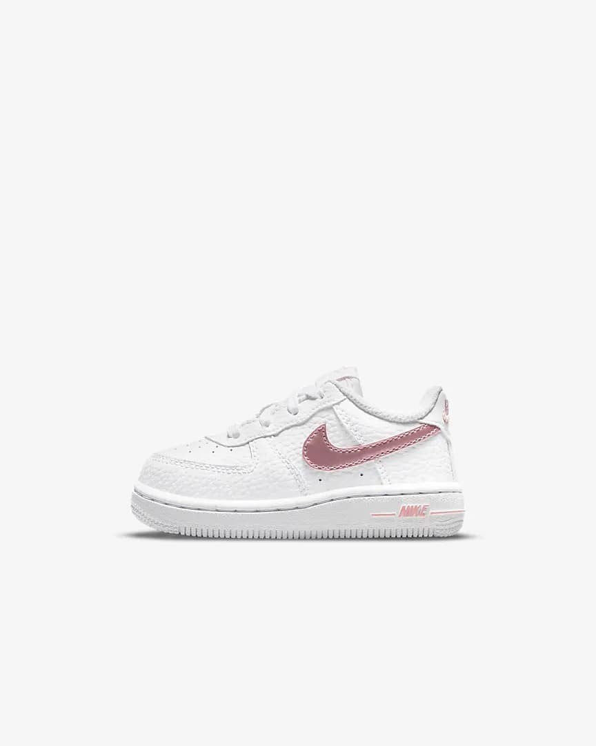 Toddler Nike Force 1 CZ1691-104 Sneakers Pink Glaze Leather Lifestyle Shoes
