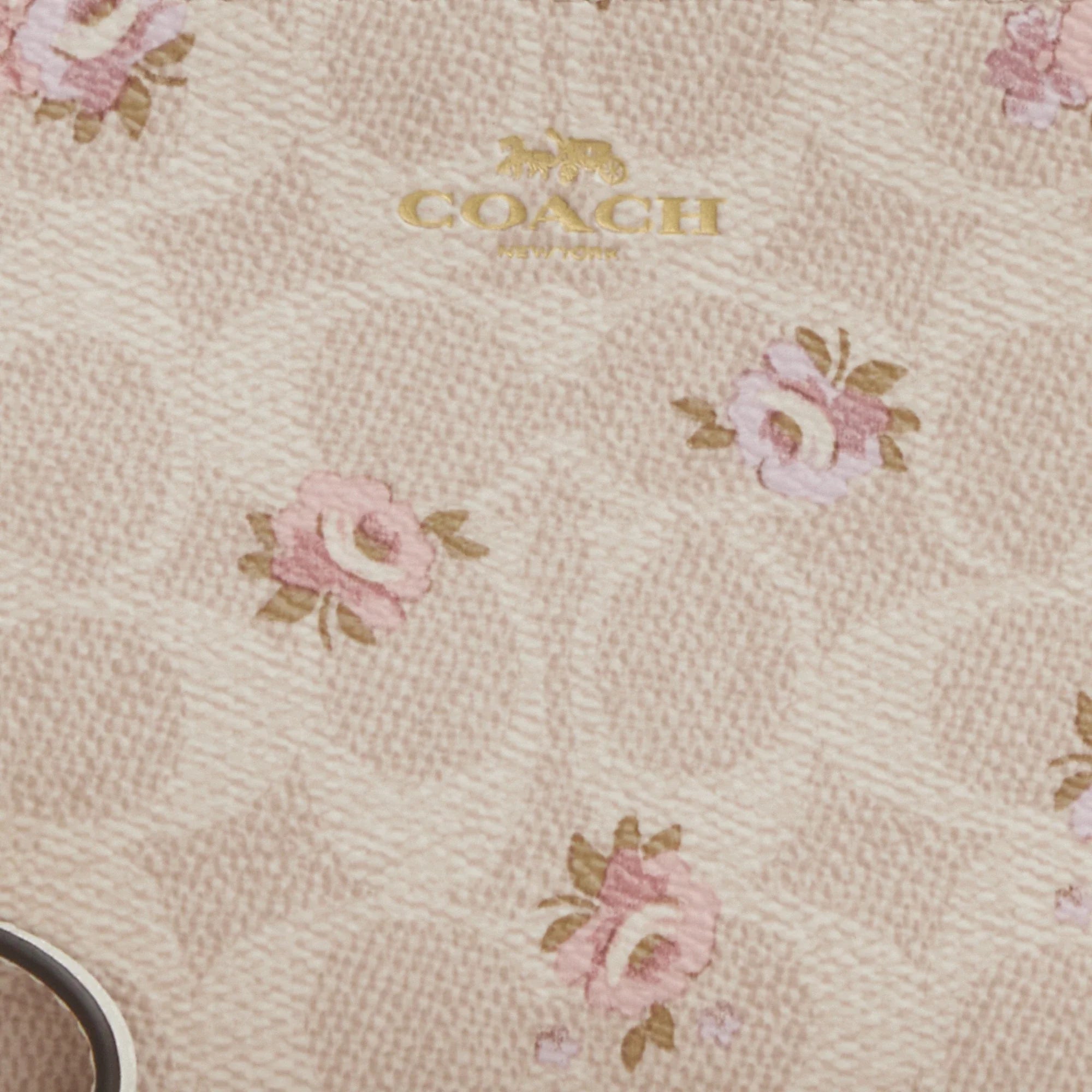 Coach Outlet Corner Zip Wristlet In Signature Canvas With Floral Print