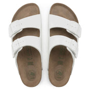 Women's Birkenstock Arizona 1018581 Slide Sandals White Grooved Platform NR9231
