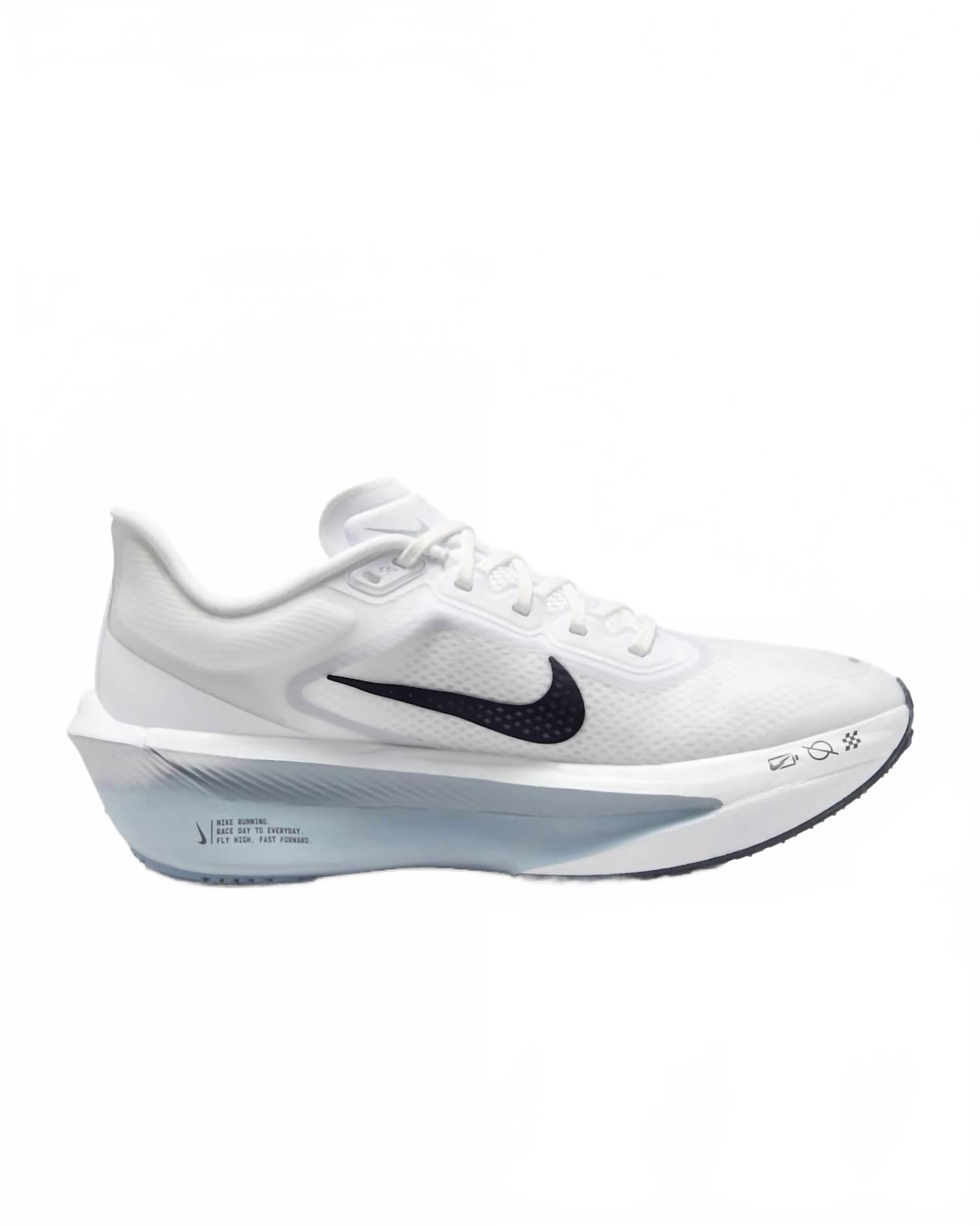Women's Zoom Fly 6 Road Racing Shoes In White Pure Platinum Obsidian Mist Gridiron