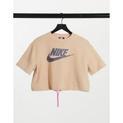Nike Air Sportswear Short Sleeve Running Top Shimmer Tan  CJ2275-287 Women's