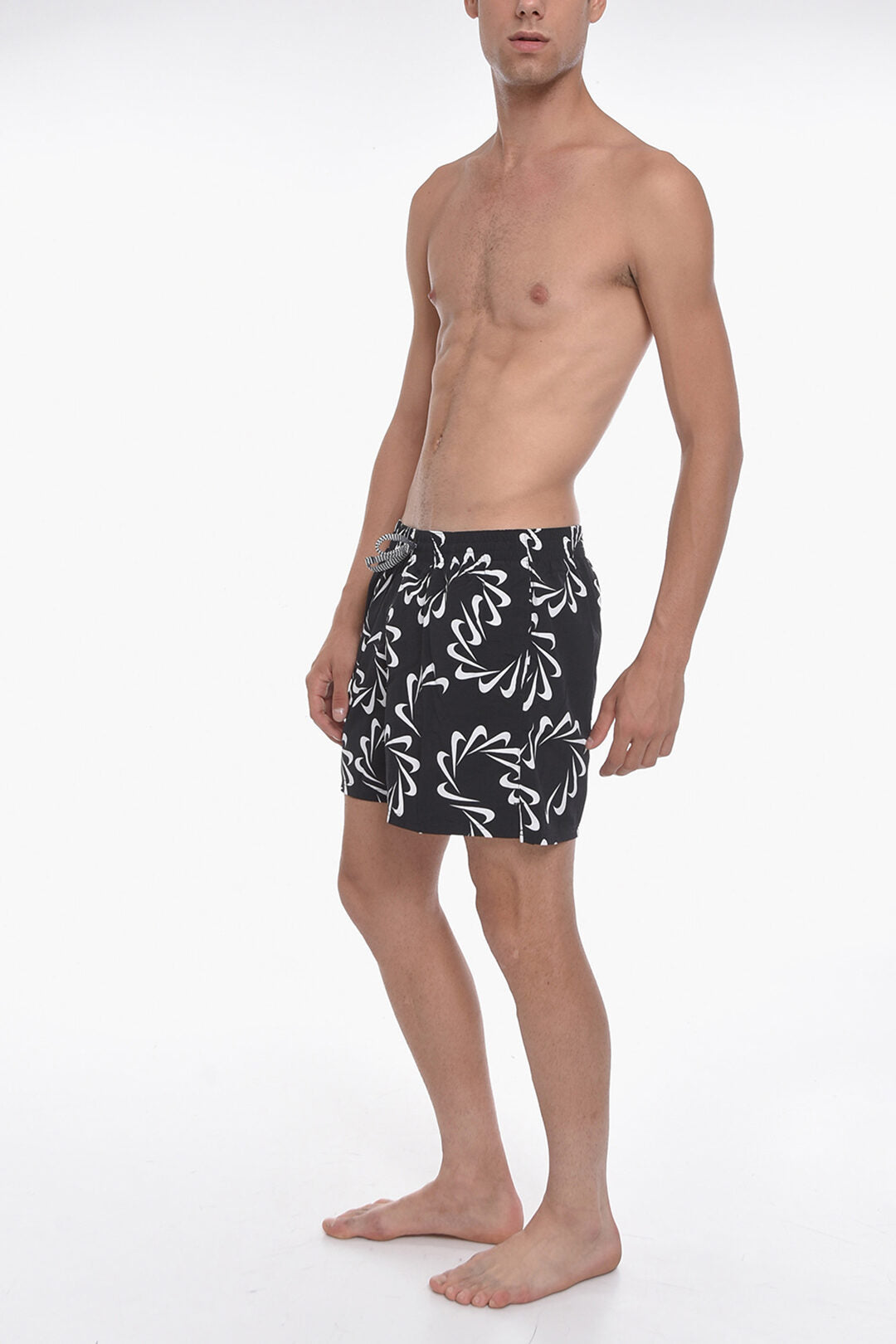 Swim Boxer Swim Trunks SWOOSH LINE with Repeated Logo