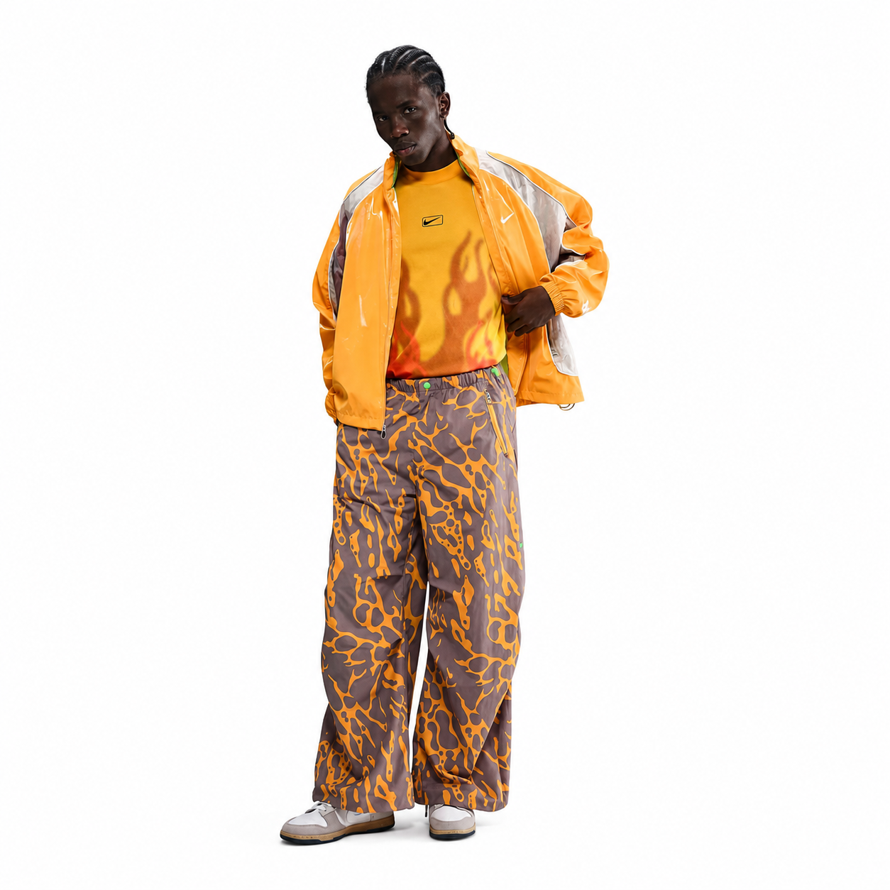 Men's Nike Project F.R.O.G. Parachute Pants Sundial/Taupe Grey/Green Strike HQ0467-717