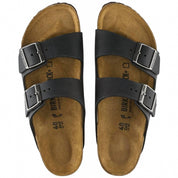 Unisex Arizona Oiled Leather Sandal In Black