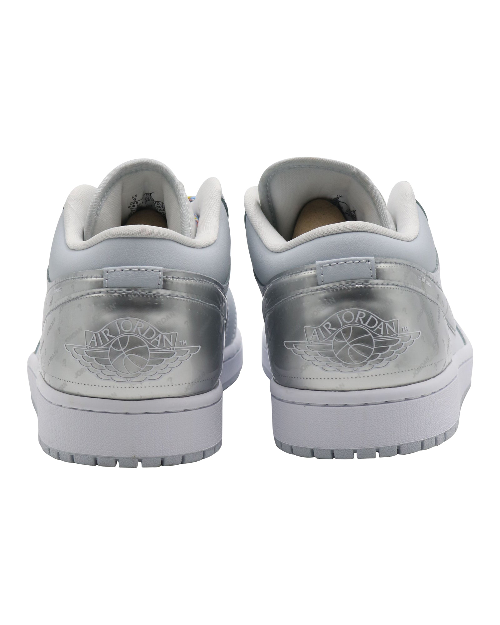 Nike Air Jordan 1 Low SE "Tear Away"  Sneakers in Silver Leather