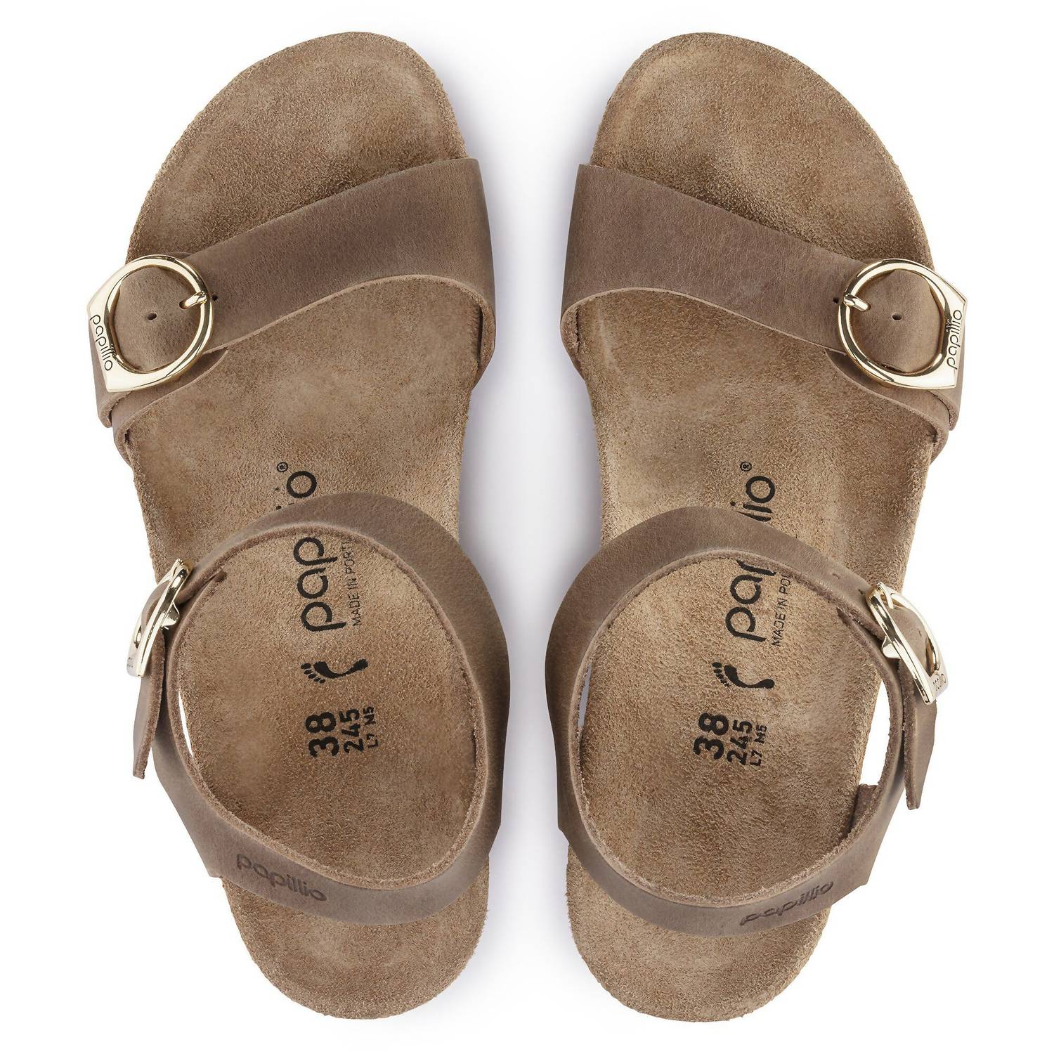 Women's Solely Ring Buckle Wedge Heel Sandal In Cognac