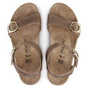 Women's Solely Ring Buckle Wedge Heel Sandal In Cognac