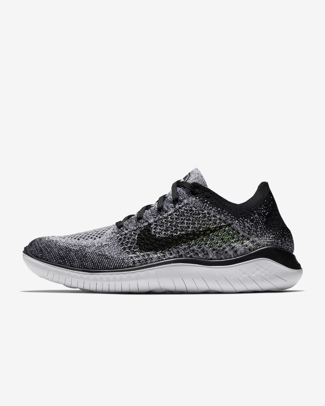 Men's Nike Free Run Flyknit 2018 942838-101 Gray Road Running Shoes HAM452