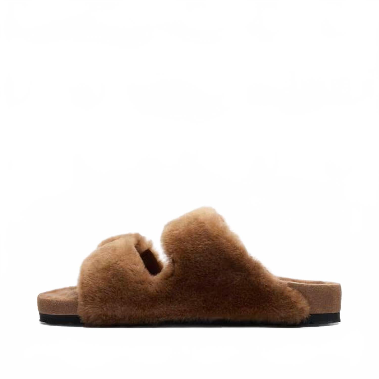 Women's Arizona Shearling Sandal In Caramel