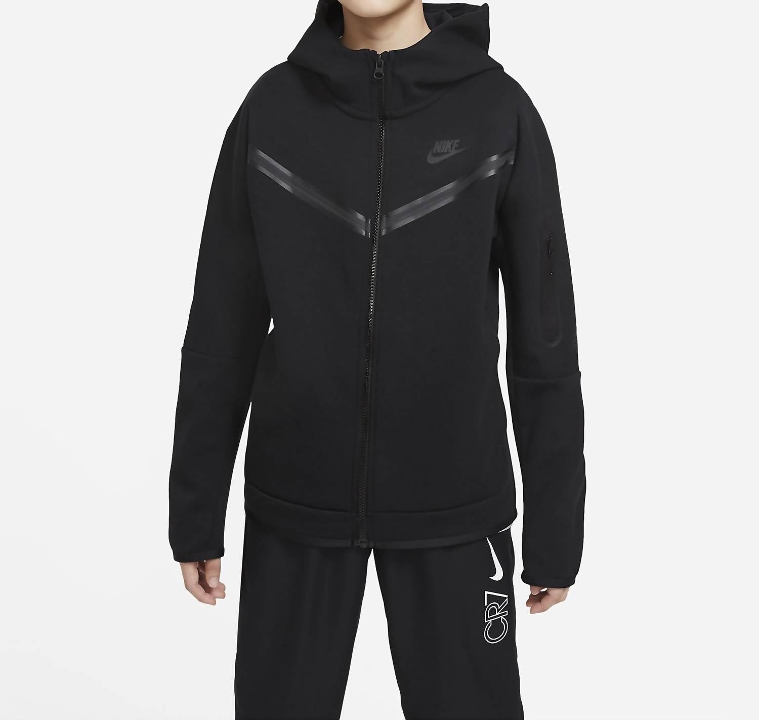 Kid's Sportswear Tech Fleece Pullover Hoodie In Black