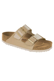 Women's Arizona Two Strap Sandal In Patent Sand Birko Flor