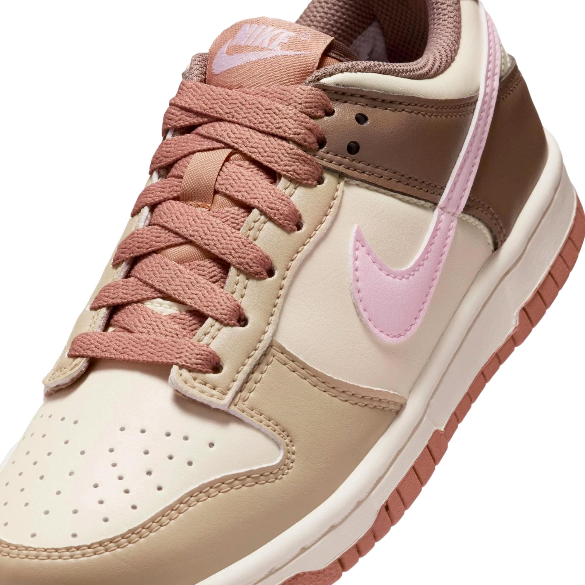 Grade-School Nike Dunk Low Desert Khaki / Pink Foam / Coconut Milk FB9109-201