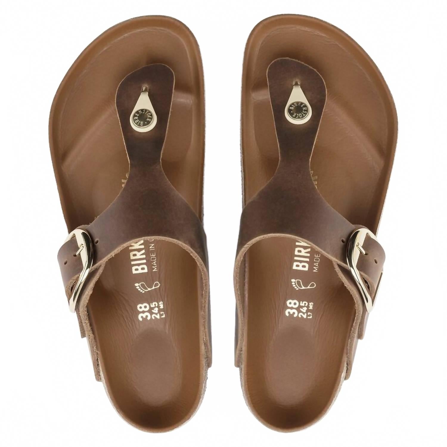 Women's Gizeh Big Buckle Sandal In Cognac