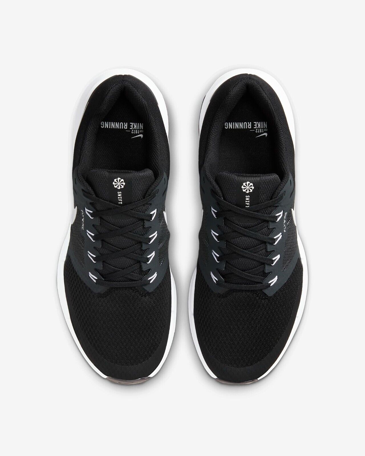 Men's Nike Run Swift 3 DR2695-002 Sneaker Black White Lace Up Road Running Shoes