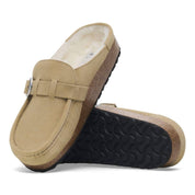 Women's Buckley Shearling Narrow Clogs In Taupe