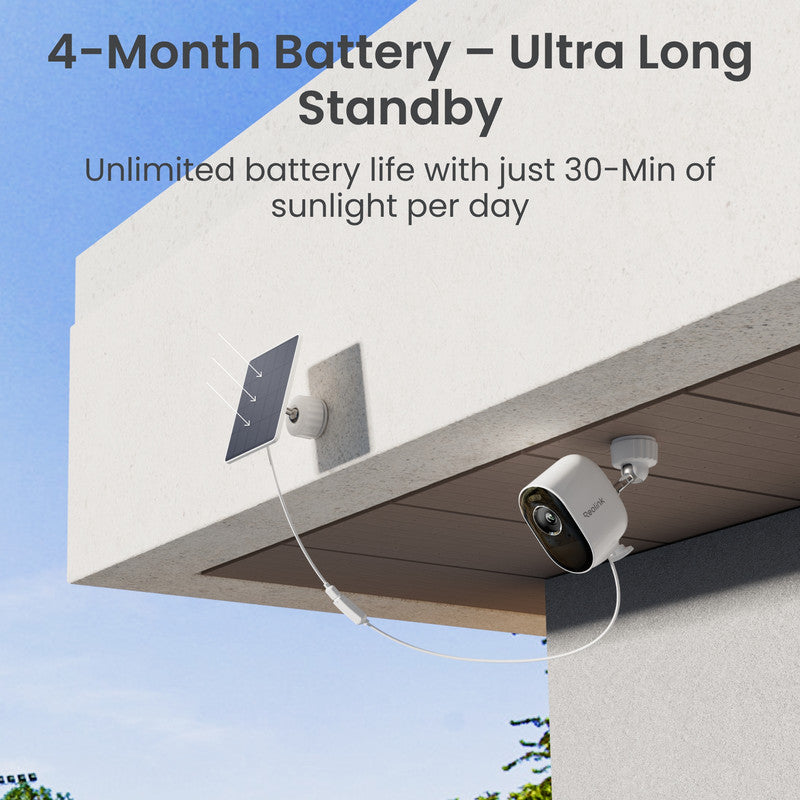 Reolink 3K 5MP HD Security Camera System 2 Pack Solar/Battery Powered Wire-Free
